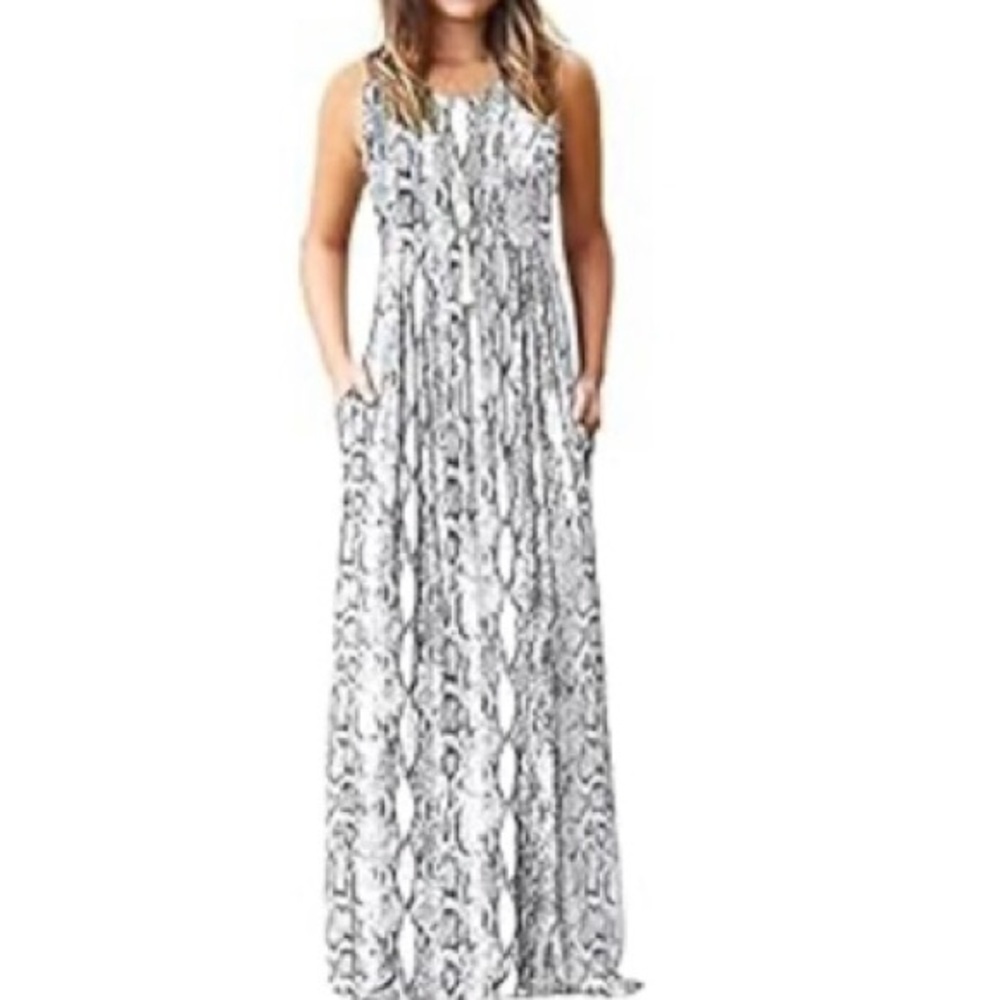 Molerani Plus Size Women’s Snake Skin Print Maxi Dress